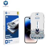 LITO - Full Cover Tempered Glass Screen Protector With Easy Install Kit For IP 15 Pro / 15 Pro Max/