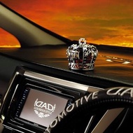 日本 DAD 汽車用銀色電鍍皇冠香水香薰香座擺設