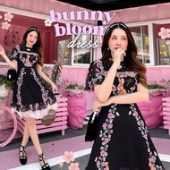 Blt Brand Sz.Xs Used Black Short Dress With Cute Rabbit Pattern