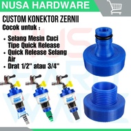 Terbaru Custom Aksesoris Sambungan Zernii Filter Air Output / Keluar - Untuk Selang Mesin Cuci / Sel