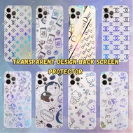 Redmi Note 13 14 Pro Plus 4G 5G Transparent Modern Back Sticker Cover Protector Skins