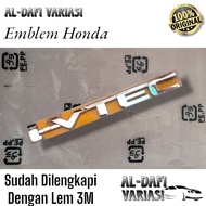 IVTEC Chrome Lettering Emblem Rear TrunkOriginal Brio BRV Jazz MobilioHONDA HONDA BRIO I-VTEC SATYA 
