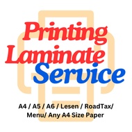 LAMINATE SERVICE A4/A5/A6/ANY A4 SIZE PAPER