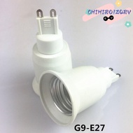 CHIHIRO1ZQRV G9 To E27 Lamp Base, Metal Heat-resistant Light Bulb Socket Adapter, Durable White Plas
