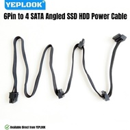 4 SATA Right Angle, SSD HDD SATA Power Cable for Corsair CX850M, CX750M, CX650M, CX600M, CX550M, CX5