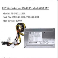 HP Z240 WORKSTATION 400W POWER SUPPLY PSU 796346-001 796416-001 PS-5401-1HA