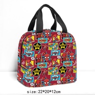Marvel spiderman Lunch Bag Lunch Box Cartoon Lunch Bag Student Lunch Bag School Snack Box Travel Bag Reusable Lunch Box