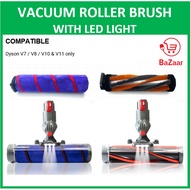Compatible Vacuum Floor Head Soft Hard Roller Brush with LED Light For V7 V8 V10 V11 Carpet Cleaner For Dyson Machine