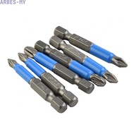 [ARBES-MY]Screwdriver Bit Set PH1 PH2 PZ2 PZ3 Wear Resistance 50mm Length Blue+Silver