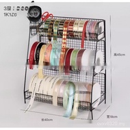 Table Art Exhibition Ribbon Iron Ribbon Flower Shop Shelf Baking Storage Cake Shop Ribbon Shelf Shel