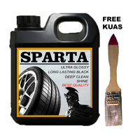 SPARTA Semir Ban PREMIUM KENTAL 1 Liter Semir Ban Mobil Semir Ban Motor / Pengkilap Ban / Penghitam 