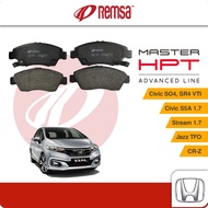 REMSA Front Brake Pads (1 set) - Compatible with H/D Jazz TFO,Civic SR4 VTI,SO4 VTI,Civic S5A,S5G 2.