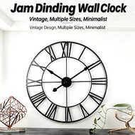 Clock wall 60cm/50cm/40cm large Vintage Metal Minimalist Decor Jam Jam dinding