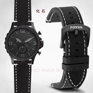 18/20/22/24mm Matte Genuine Leather Band for Fossil FS4656/FS4682/FS5586/FS5436 - Quick Release Busi