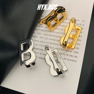 Women's Earrings 14K Brass Letters [B] Earrings Loop Earrings
