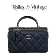 Chanel Lambskin Handel 深藍色