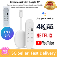 Google Chromecast with Google TV - Streaming Entertainment in 4K or HD 1080P HDR (Nest mini Bundle Options)-4K+NestMini Charcoal