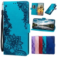 Casing For vivo Y36 Y37 Y38 Y39 Y55 Y72 Y76 Y77 Y78 Y81 Y83 Y91 Y95 Y100 Y200E Lace Embossed Leather