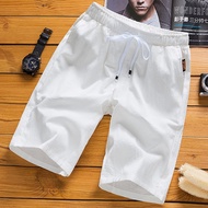 Seluar pendek seluar sukan linen lelaki trend musim panas seluar pantai longgar seluar kapas lelaki 