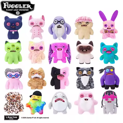 Original Fuggler Tooth Monsters Plush Toys Fuggler Alley Cats Monsters Stuffed Peluche Fugg Baddies