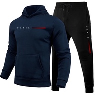 High Quality Men's Home Outdoor Comfortable Warm SportswearMale Casual Tracksuit 2pcs Set Urban Fash