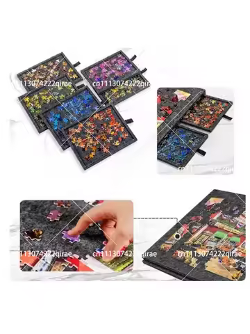 Puzzle Sorting Board - Puzzle Table Board, 6 Drawers with Stand/Cover, Portable Puzzle Board