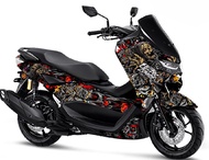 Decal Stiker Full body Motor Yamaha Nmax Lama / Baru  -  Hitam Electrical Zombie