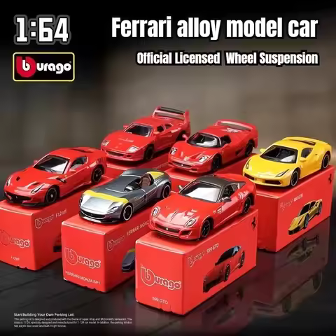Bburago 1:64 Ferrari Series,SP3 458 599 ENZO F12 SF90 812 Alloy Diecast Models,Mini Simulation Cars 