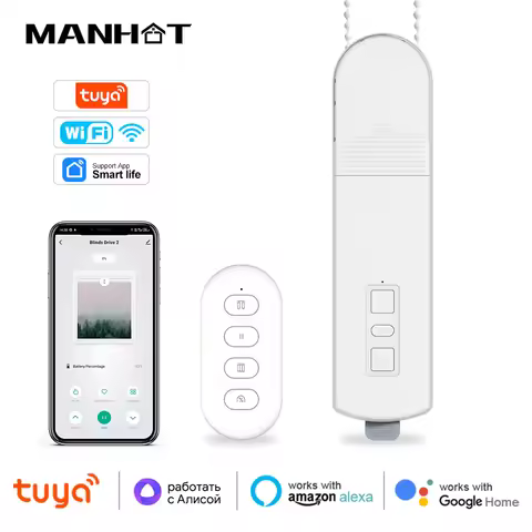 Tuya WIFI Smart Motor DIY motorized Chain Roller Blinds Shade Shutter Drive Smart Life APP Voice Con