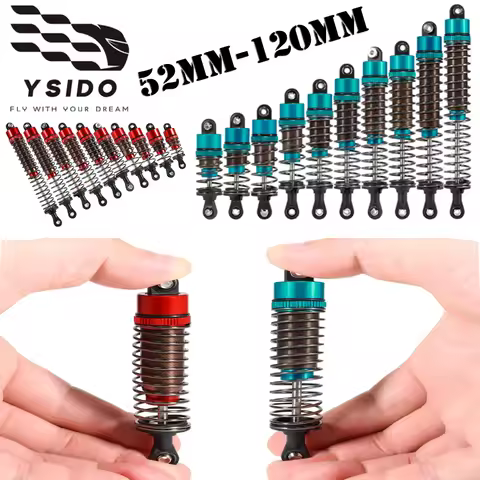 YSIDO 52mm-120mm Shocks Absorber Oil Filled for 1/10 RC Truggy Buggy On-Road Touring Drift Cars LC R