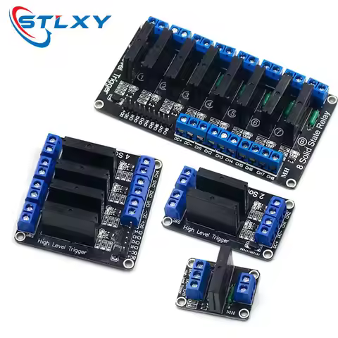 1-10Pcs 1 2 4 8 Channel 5V DC Relay Module Solid State High Level SSR AVR DSP G3MB-202P Relay for ar