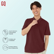 GQ Minimal Polo™ เสื้อโปโลยับยั้งกลิ่นเหงื่อ สีแดงไวน์ (มินิมอลโปโล)