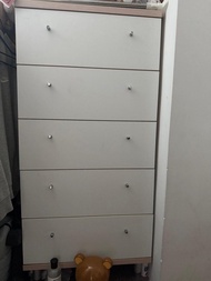 白色五層抽屜櫃