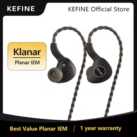 KEFINE Klanar 14.5mm Planar Magnetic Driver Hifi Wired IEM Earphones with CNC Metal Housing & Detach