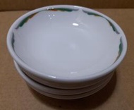 早期長榮航空頭等艙專用-日本 Noritake 小瓷碗 醬油碟 調味碟 -  直徑7.5公分-4 碟合售
