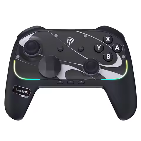 EasySMX S10 Wireless Gamepad RGB Controller Compatible with Switch 1/2/PC/Phone/Steam/TV, HD Vibrati