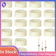 Candle Clips for Taper Candles- 20 Pieces Silicone Holders Rubber Washers for Candle Cups Bougie