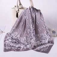 Khăn Lụa Vuông Khăn Turban Nữ (Khăn Bandana EXO) Làm Áo Choàng Cổ Cao Cấp Chất Lụa Chiffon - 70x70cm