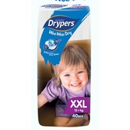 Pampers Drypers Wee Wee Dry / Lampin pakai buang XXL 40pcs + free 4pcs