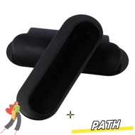 PA-HOME Cabinet Drawer Handle, 120*40*21mm/4.72*1.58*8.27 Plastic Recessed Handles, Convenient Black