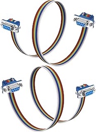 DB9 Female to Female 9-Pin 1.6FT/50CM Serial Cable for PC Modem PDA Compatible Devices
