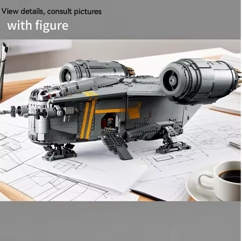 IN Stock Movie MandalorianN Large The Razor Crest Star 75331 75292 For Kids Holiday Family ornaments