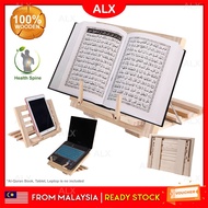ALX Foldable Real Wood Rehal Book Stand Muslim Islam Al-Quran Prayer Sembahyang Solat Reading Stand 