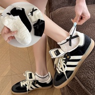 MATA W25032 Women's Short Socks Above the Ankle Girly Cute Ribbon Korean Women Socks Ankle Socks ABG