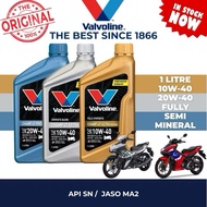VALVOLINE CHAMP 4T MOTORCYCLE OIL 1L FULLY SYNTHETIC SEMI SYNTHETIC 10W40 MINERAL 20W40 MINYAK HITAM