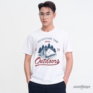 GALLOP : Graphic Tee Printed T-shirt Men's Cotton Model GT9167 Color White / Regular Price 990.-