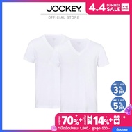 JOCKEY UNDERWEAR เสื้อยืดคอวี รุ่น KU 1714CS สีขาว (PACK2ตัว)