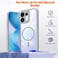 Caing for Oppo Reno 16 Pro 5G Global 16Pro Reno16 Pro Matte Transparent Magnetic Shockproof Phone Ca