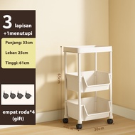 Trove Rak Susun/Rak Buku /Rak Portable Plastik Buku /Rak Susun Roda /Rak Toy Storage/Rak Serbaguna/B