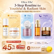 Ellen Ella Skincare Set Vitamin C Retinol Serum & Cream Niacinamide Brightening Tone Up Cream
